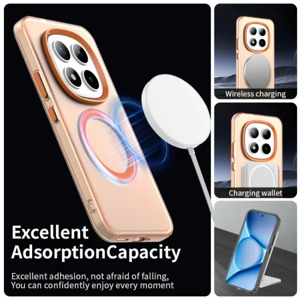 CANDY MAGSAFE Ochranný kryt pre Xiaomi Redmi Note 15 Pro+ 5G / POCO M8 Pro 5G oranžový