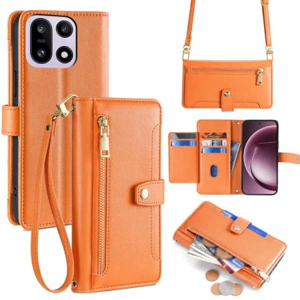 PASTEL Peňaženkové puzdro pre OnePlus 15 oranžové