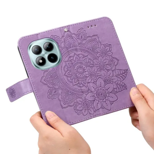 ART MANDALA Peňaženkový obal pre Xiaomi Redmi Note 15 Pro+ 5G / POCO M8 Pro 5G fialový