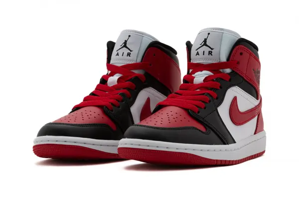 Jordan Brand Air Jordan 1 Mid "White Red Black" (BQ6472-079)