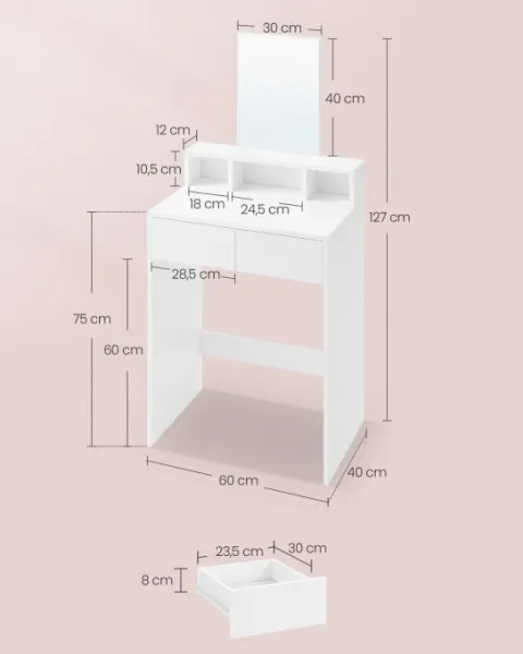 Toaletný stolík RDT103W01