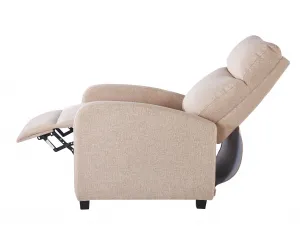 Profitent Rozkladacie relaxačné tkaninové kreslo do obývačky Béžové
