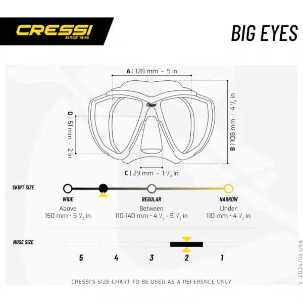 Potápačská maska CRESSI BIG EYES MASK SIL CLEAR FRAME AZURE