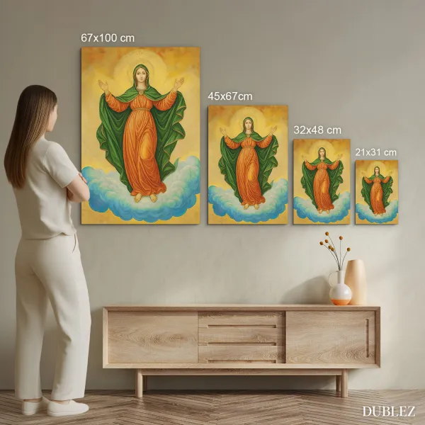 Drevený obraz - Svätá Matka Božia