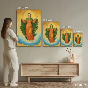 Drevený obraz - Svätá Matka Božia