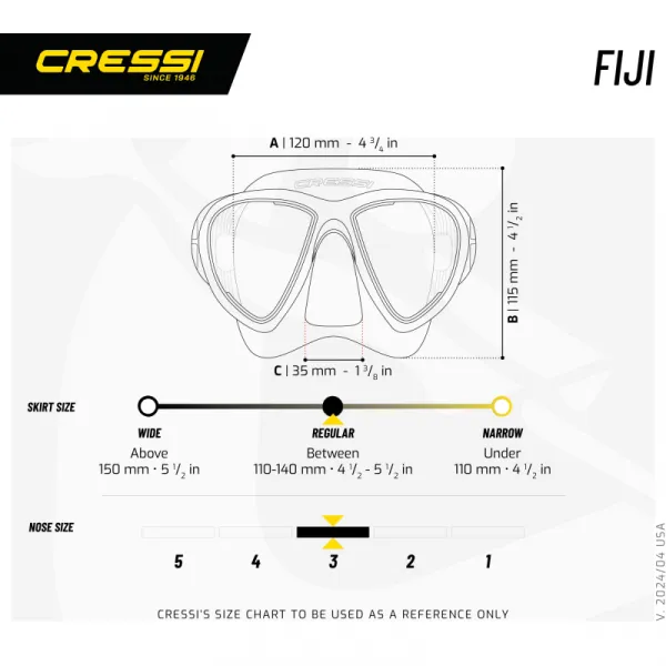 Potápačská maska CRESSI FIJI MASK BLACK BLUE