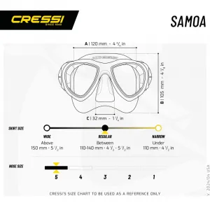 Potápačská maska CRESSI SAMOA MASK CLEAR BLUE