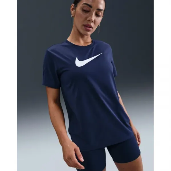 Dámske tréningové tričko s krátkym rukávom NIKE W NK DF TEE RLGND HBR MIDNIGHT NAVY WHITE