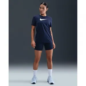 Dámske tréningové tričko s krátkym rukávom NIKE W NK DF TEE RLGND HBR MIDNIGHT NAVY WHITE