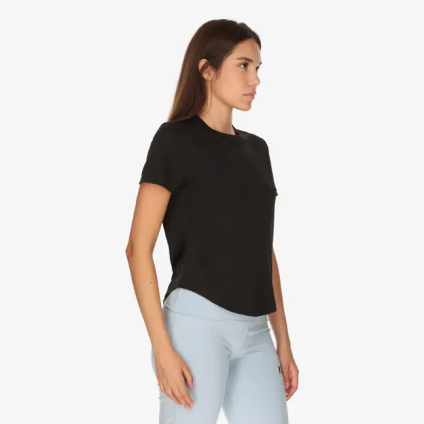 Dámske bežecké tričko s krátkym rukávom NIKE W NK TEMPO SWSH HBR DF SS TOP BLACK WHITE