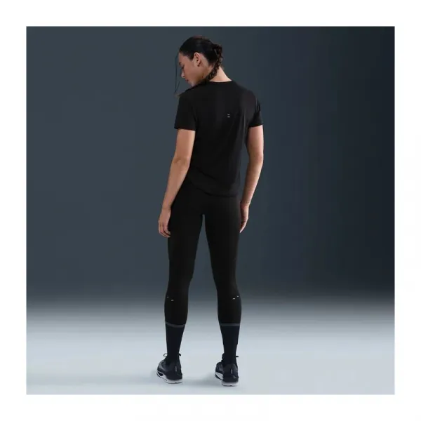 Dámske bežecké tričko s krátkym rukávom NIKE W NK TEMPO SWSH HBR DF SS TOP BLACK WHITE
