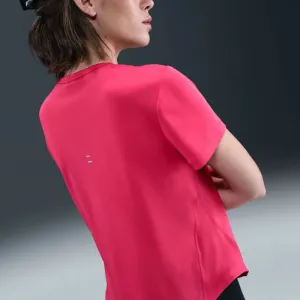 Dámske bežecké tričko s krátkym rukávom NIKE W NK TEMPO SWSH HBR DF SS TOP RUSH PINK WHITE