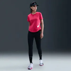 Dámske bežecké tričko s krátkym rukávom NIKE W NK TEMPO SWSH HBR DF SS TOP RUSH PINK WHITE