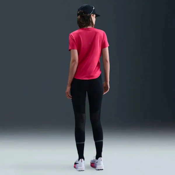 Dámske bežecké tričko s krátkym rukávom NIKE W NK TEMPO SWSH HBR DF SS TOP RUSH PINK WHITE