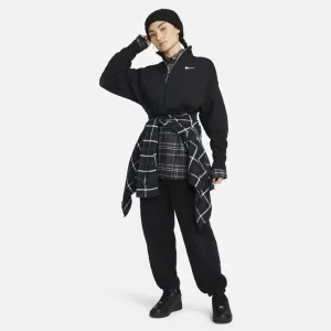 Dámska mikina s 1 2 zipsom NIKE W NSW PHNX FLC QZ CROP BLACK SAIL