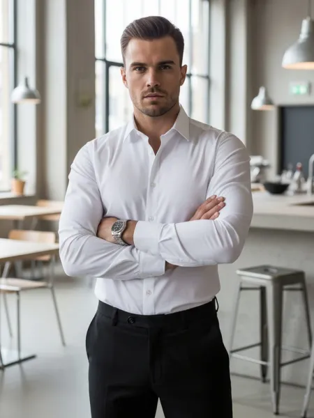 Elegantná pánska košeľa biela