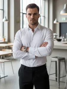 Elegantná pánska košeľa biela