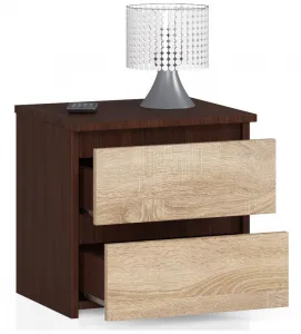 Ak furniture Nočný stolík CL2 40 cm wenge/sonoma