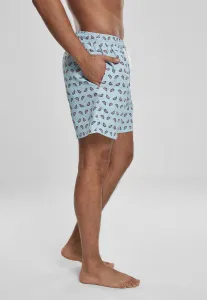 Men's swimwear with melon/blue pattern