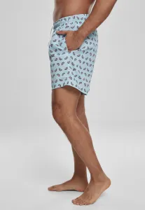 Men's swimwear with melon/blue pattern