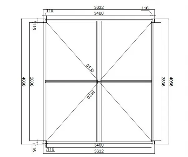 Bioklimatická pergola APEX 3,6x4 m Rojaplast