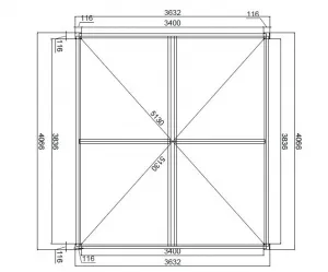 Bioklimatická pergola APEX 3,6x4 m Rojaplast