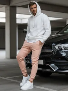 Pánske trendy tepláky ružové