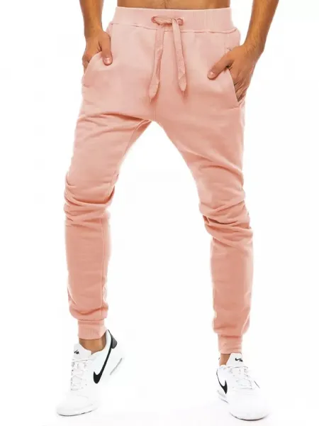 Pánske trendy tepláky ružové