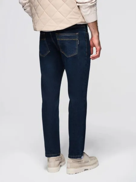 Trendy pánske rifle tmavomodré