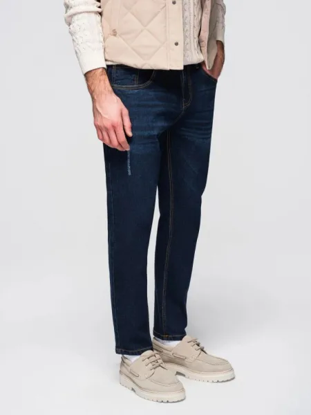 Trendy pánske rifle tmavomodré