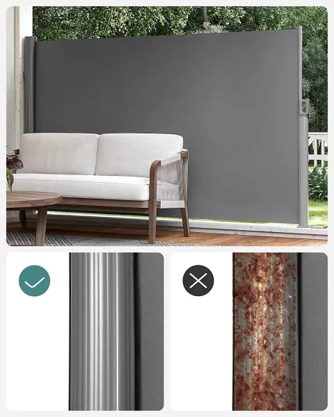 SONGMICS Bočná markíza Orrine II 180x350 cm šedá