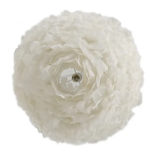 Mauro Ferretti Závesný luster Feathry 60 cm biely