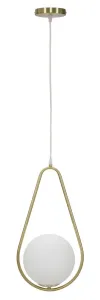 Mauro Ferretti Závesný luster Glamy 46 cm biely/zlatý