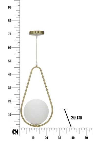 Mauro Ferretti Závesný luster Glamy 46 cm biely/zlatý