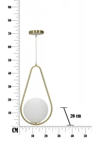 Mauro Ferretti Závesný luster Glamy 46 cm biely/zlatý