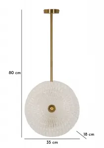 Mauro Ferretti Závesný luster Glass 80 cm zlatý