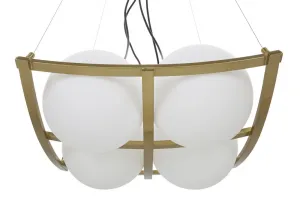 Mauro Ferretti Závesný luster Japany 45 cm zlatý/biely