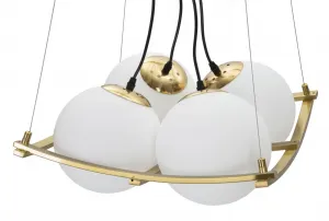 Mauro Ferretti Závesný luster Japany 45 cm zlatý/biely