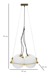 Mauro Ferretti Závesný luster Japany 45 cm zlatý/biely