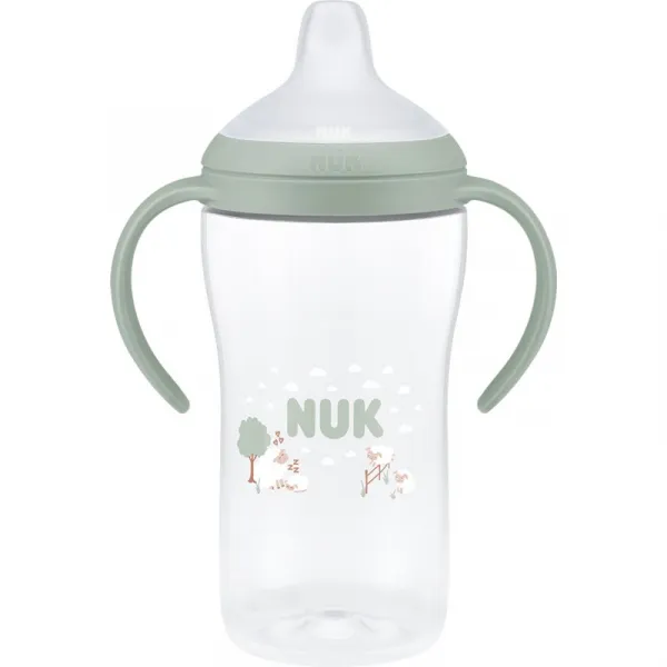 NUK Perfect Match Sheep fľaštička na učenie s kontrolou teploty 6m+ 260 ml
