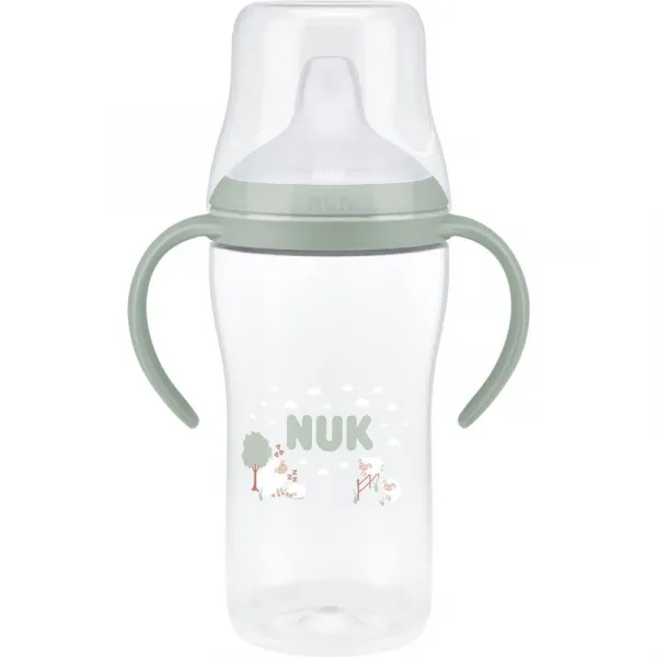 NUK Perfect Match Sheep fľaštička na učenie s kontrolou teploty 6m+ 260 ml