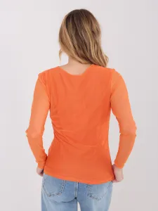 Oranžová blúzka s dlhým rukávom