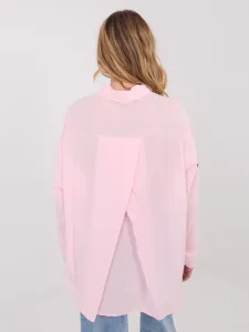 Ružová košeľa s dlhým rukávom
