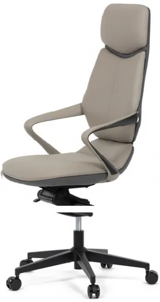 AUTRONIC Kancelárske kreslo KA-T8426 GREY, sivá ekokoža