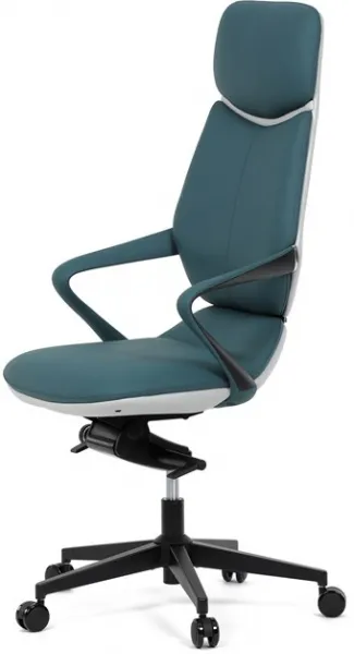 AUTRONIC Kancelárske kreslo KA-T8426 GRN, modrá ekokoža