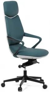 AUTRONIC Kancelárske kreslo KA-T8426 GRN, modrá ekokoža