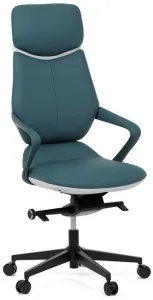 AUTRONIC Kancelárske kreslo KA-T8426 GRN, modrá ekokoža