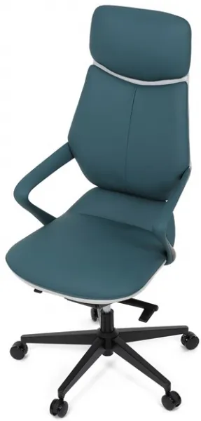 AUTRONIC Kancelárske kreslo KA-T8426 GRN, modrá ekokoža