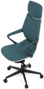 AUTRONIC Kancelárske kreslo KA-T8426 GRN, modrá ekokoža