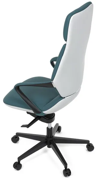 AUTRONIC Kancelárske kreslo KA-T8426 GRN, modrá ekokoža